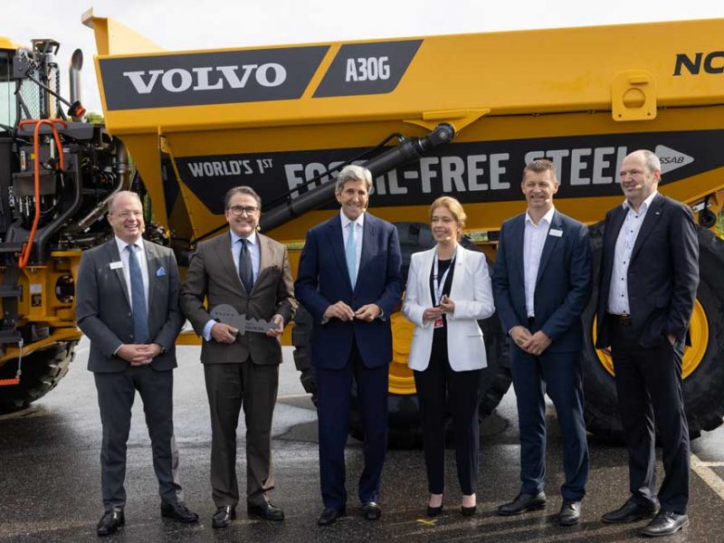 Volvo CE first in the world to deliver construction machine built using fossil-free steel to customer